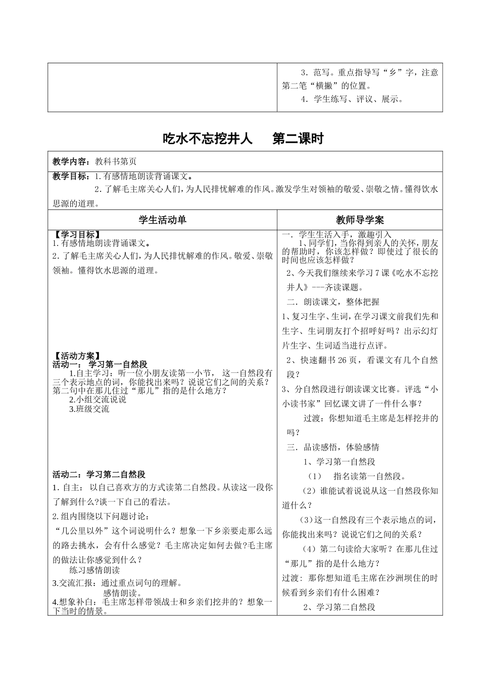 吃水不忘挖井人导学案_第3页