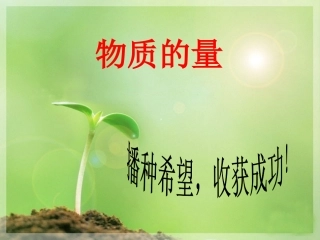 物质的量第一课时