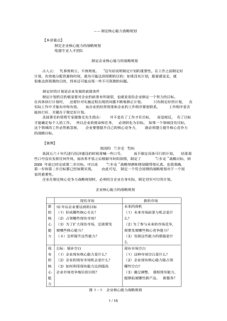 企业核心竞争力培育方法