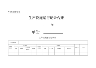 企业环保管理台账