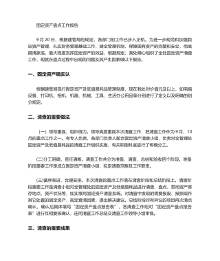 2025年固定资产自查报告