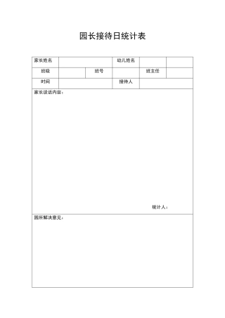 2025年园长接待日记录表