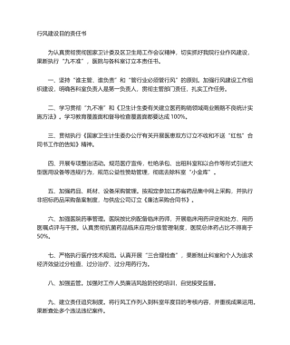 2025年行风建设责任书