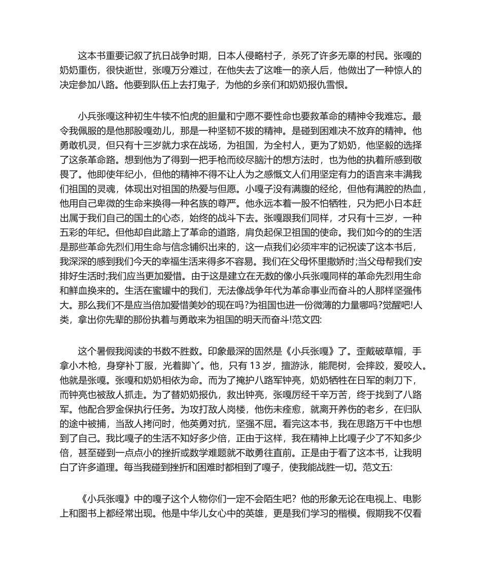 2025年小兵张嘎的读后感_第2页