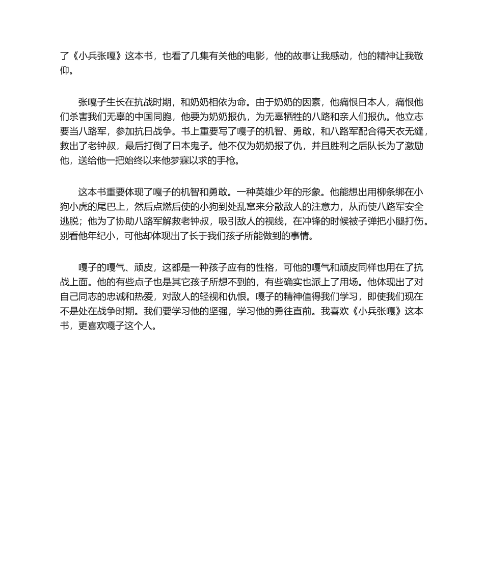 2025年小兵张嘎的读后感_第3页