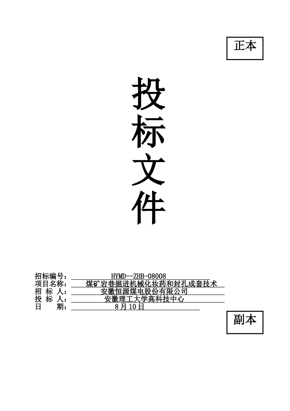 2025年投标书装订封面_第1页