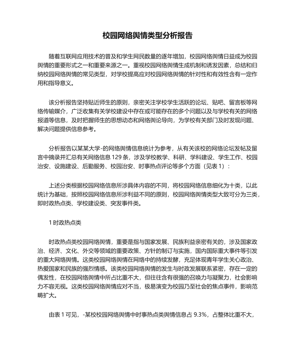 2025年校园网络舆情类型分析报告_第1页