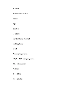 2025年英文简历模板