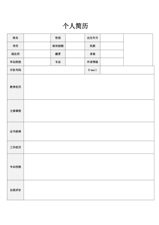 2025年中日文简历模板