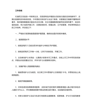 2025年护士长年终总结