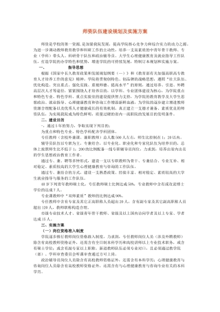 2025年师资队伍建设规划及实施方案