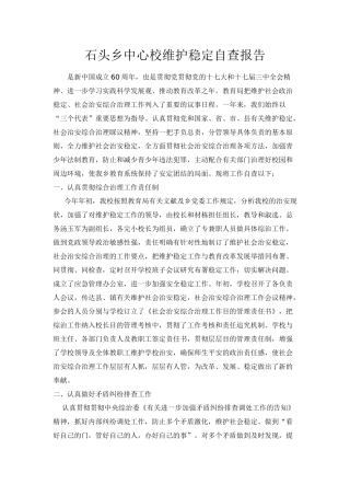 2025年维稳自查报告