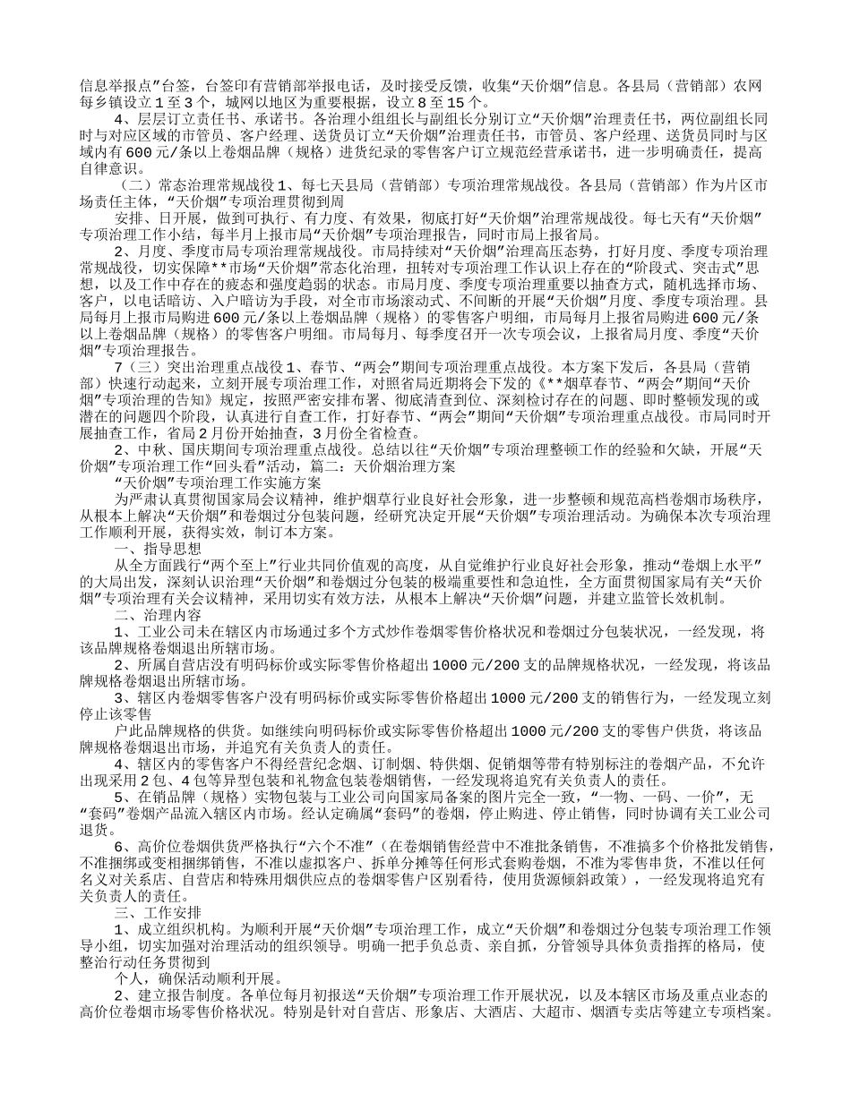 2025年天价烟专项治理工作实施方案_第2页