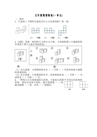 2025年观察物体3单元测试