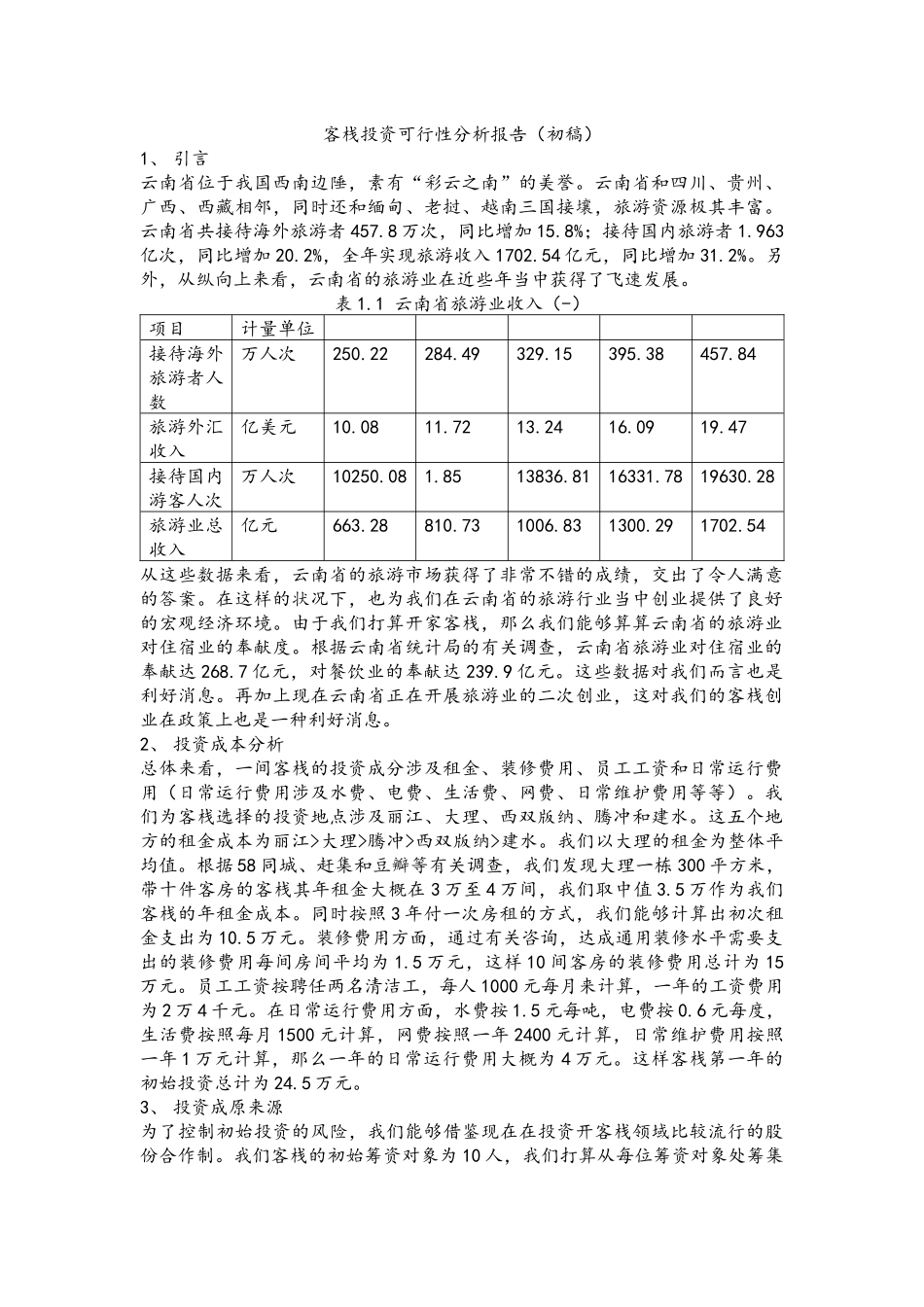 2025年客栈投资可行性分析报告_第1页