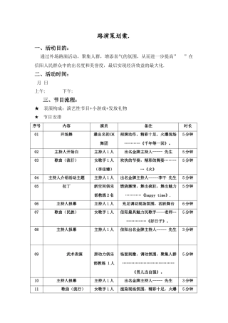 2025年路演策划方案
