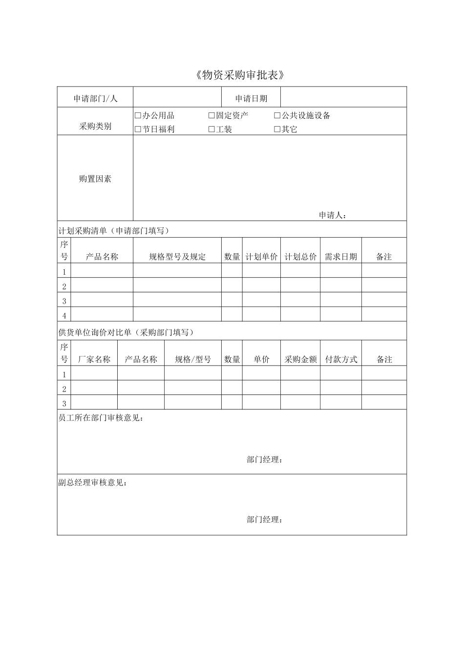 2025年物资采购审批表_第1页