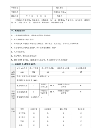 2025年建筑施工安全周报