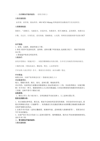 2025年眼科临床路径