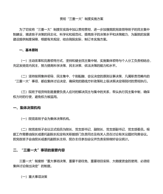 2025年三重一大制度