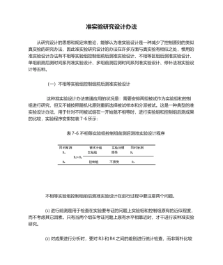 2025年准实验研究设计方法