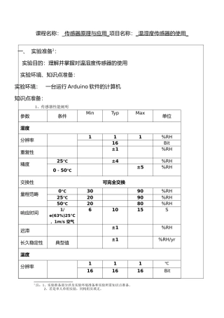 2025年温湿度传感器原理