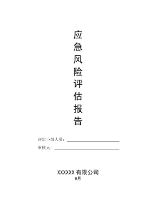 2025年应急风险评估报告