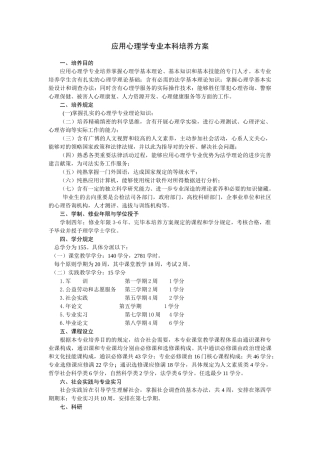 2025年心理学培养方案