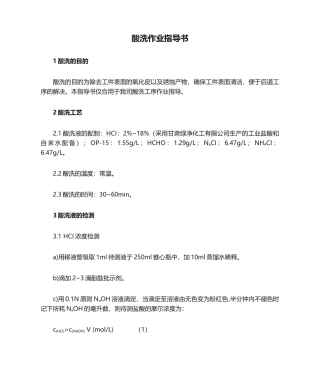2025年酸洗作业指导书