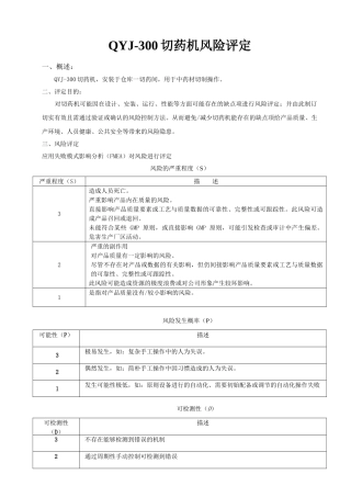 2025年切药机风险评估