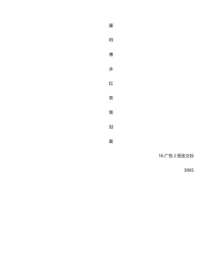 2025年康师傅冰红茶策划案