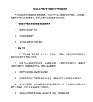 2025年实验室应急预案