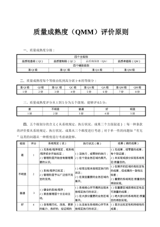 2025年质量成熟度评价标准
