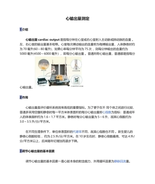 2025年心输出量测定