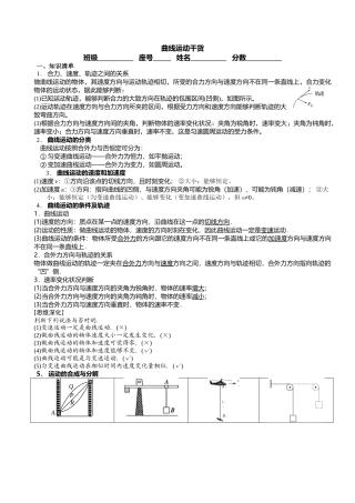 2025年曲线运动干货