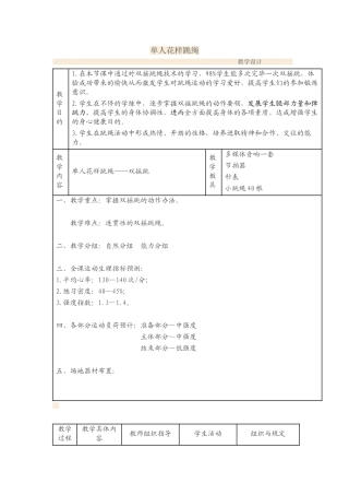 2025年双摇跳绳教学设计