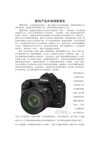 2025年数码产品市场调查报告