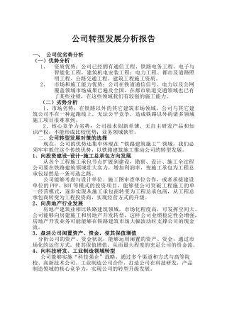 2025年公司转型发展分析报告