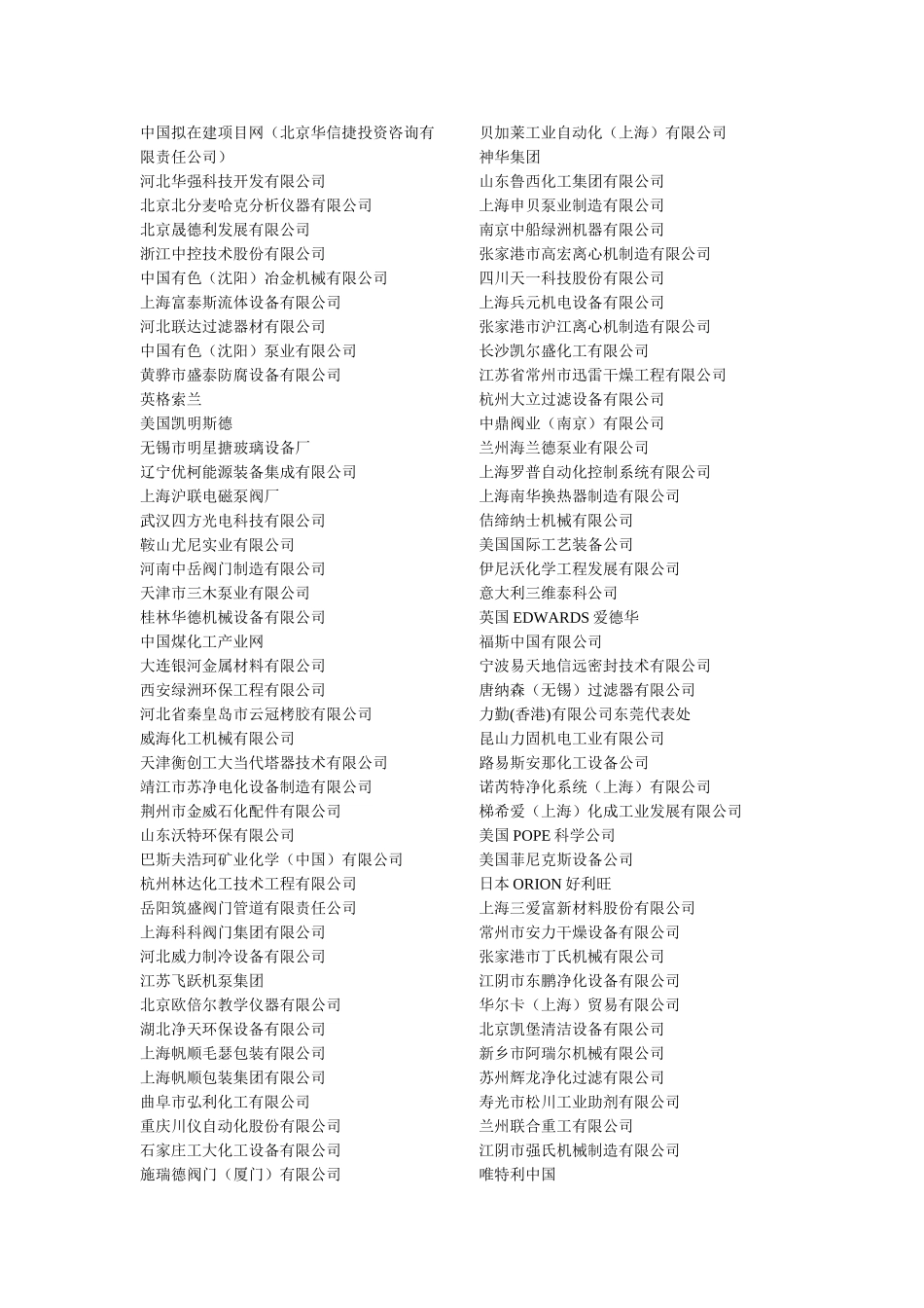 2025年中国北京国际煤化工展会企业名录_第2页