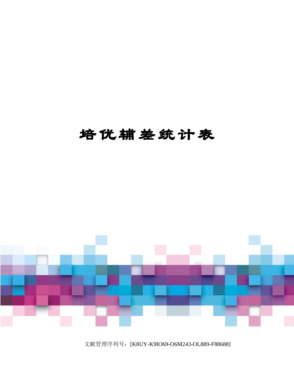 2025年培优辅差记录表_第1页