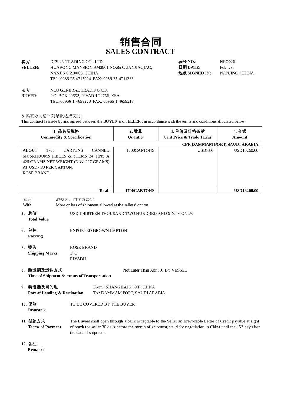 2025年外贸销售合同范本_第1页