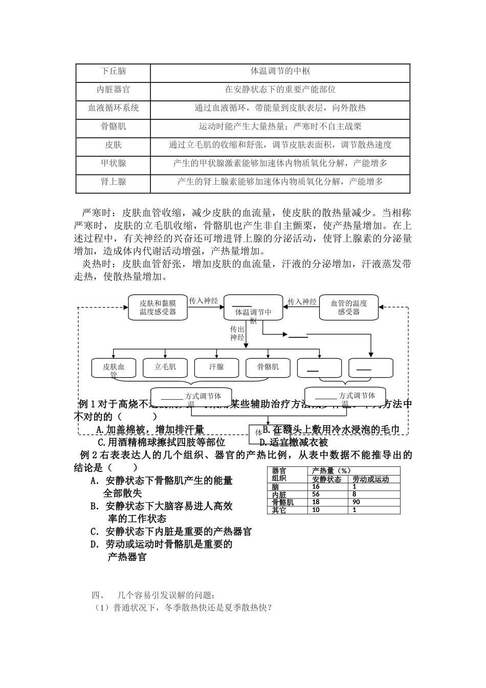2025年人体的体温及其调节讲义和习题_第2页