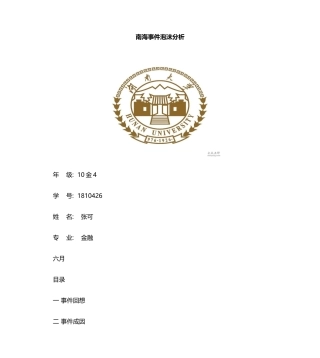2025年南海泡沫事件分析