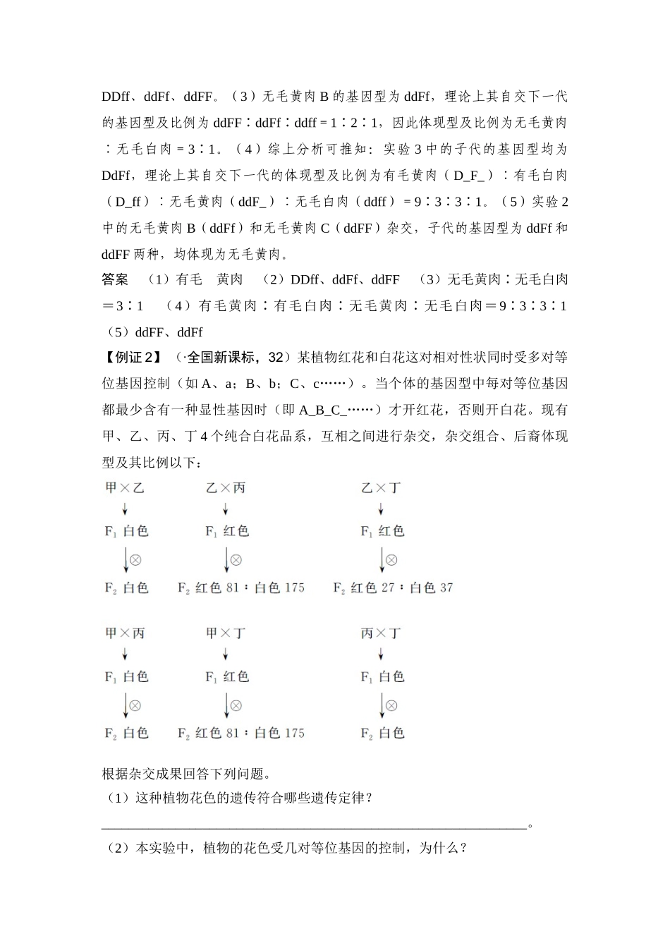 2025年经典高中生物最经典孟德尔遗传定律的综合比较_第2页