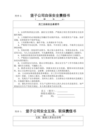 2025年自保安全责任书