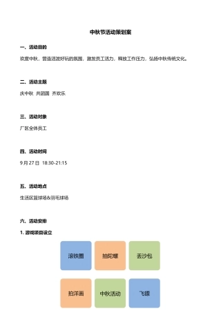 2025年中秋节策划方案
