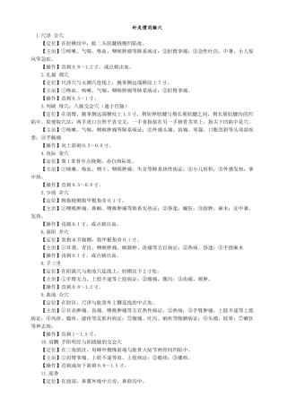 2025年针灸常用腧穴