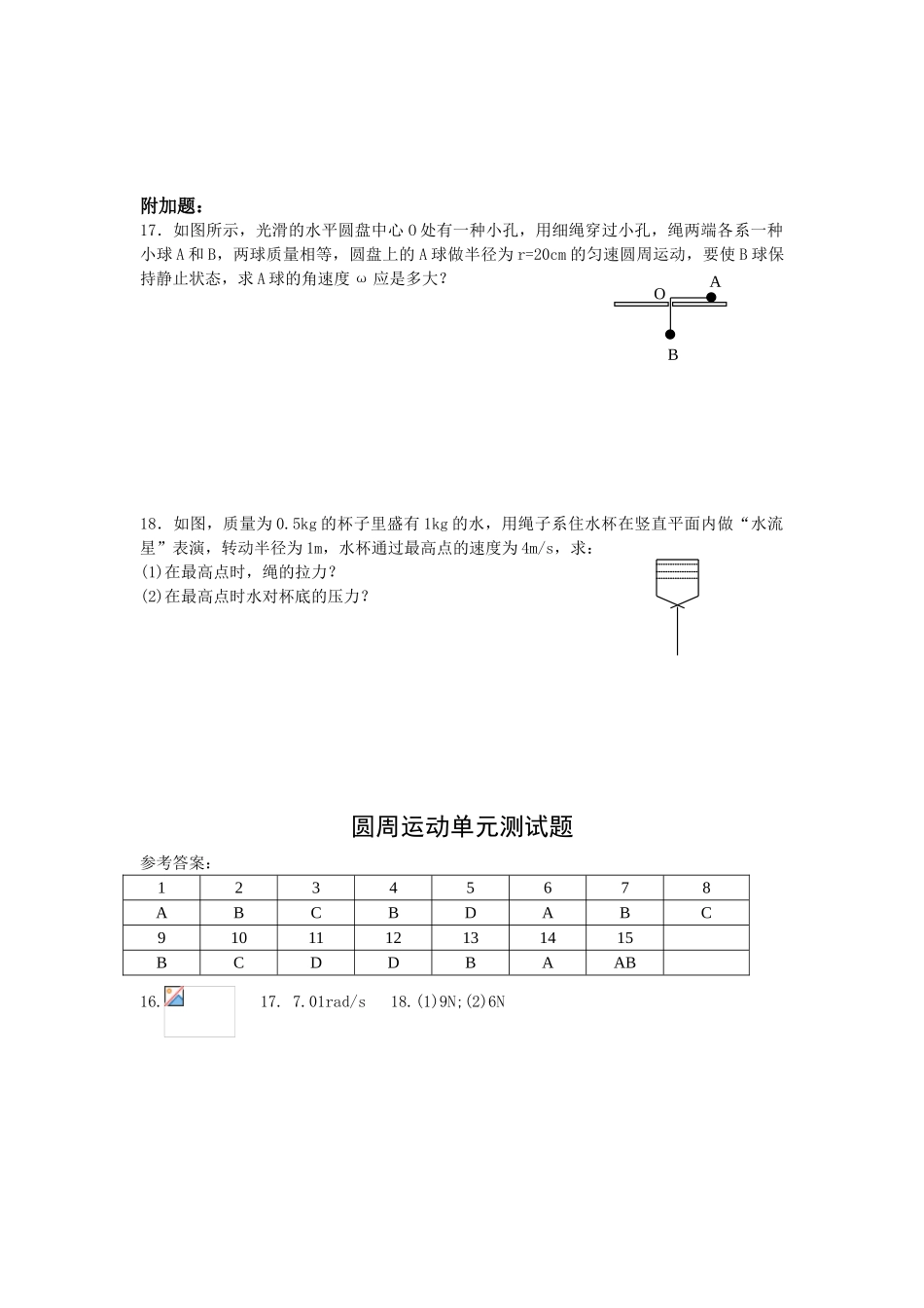 2025年匀速圆周运动测试题_第3页