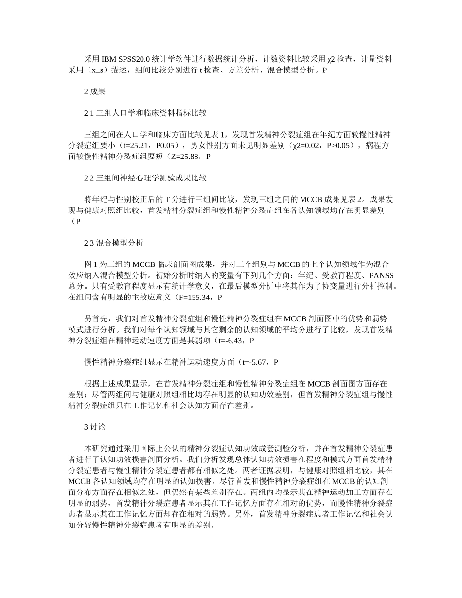2025年精神分裂症认知功能成套测验在首发精神分裂症患者中的应用研究_第3页