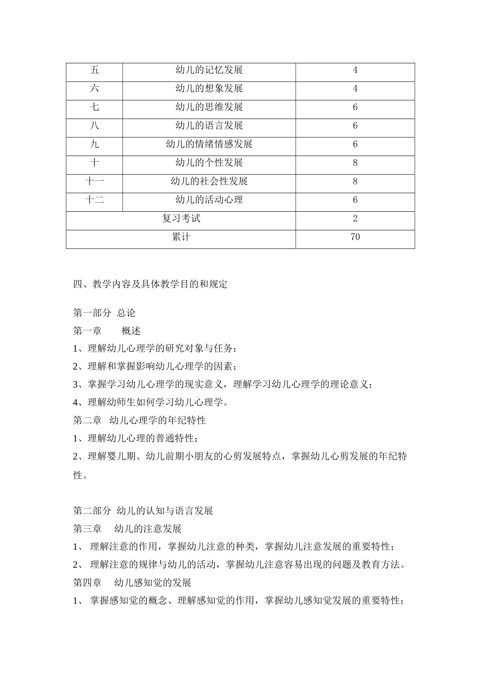 2025年幼儿心理学教学计划_第2页